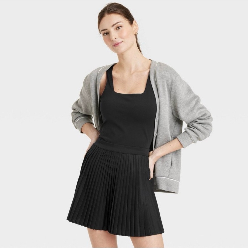 NEW All in Motion™ Black Pleated Active Dress with Built-In Shorts Sz Small